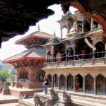 vue du durbar square à kathmandu