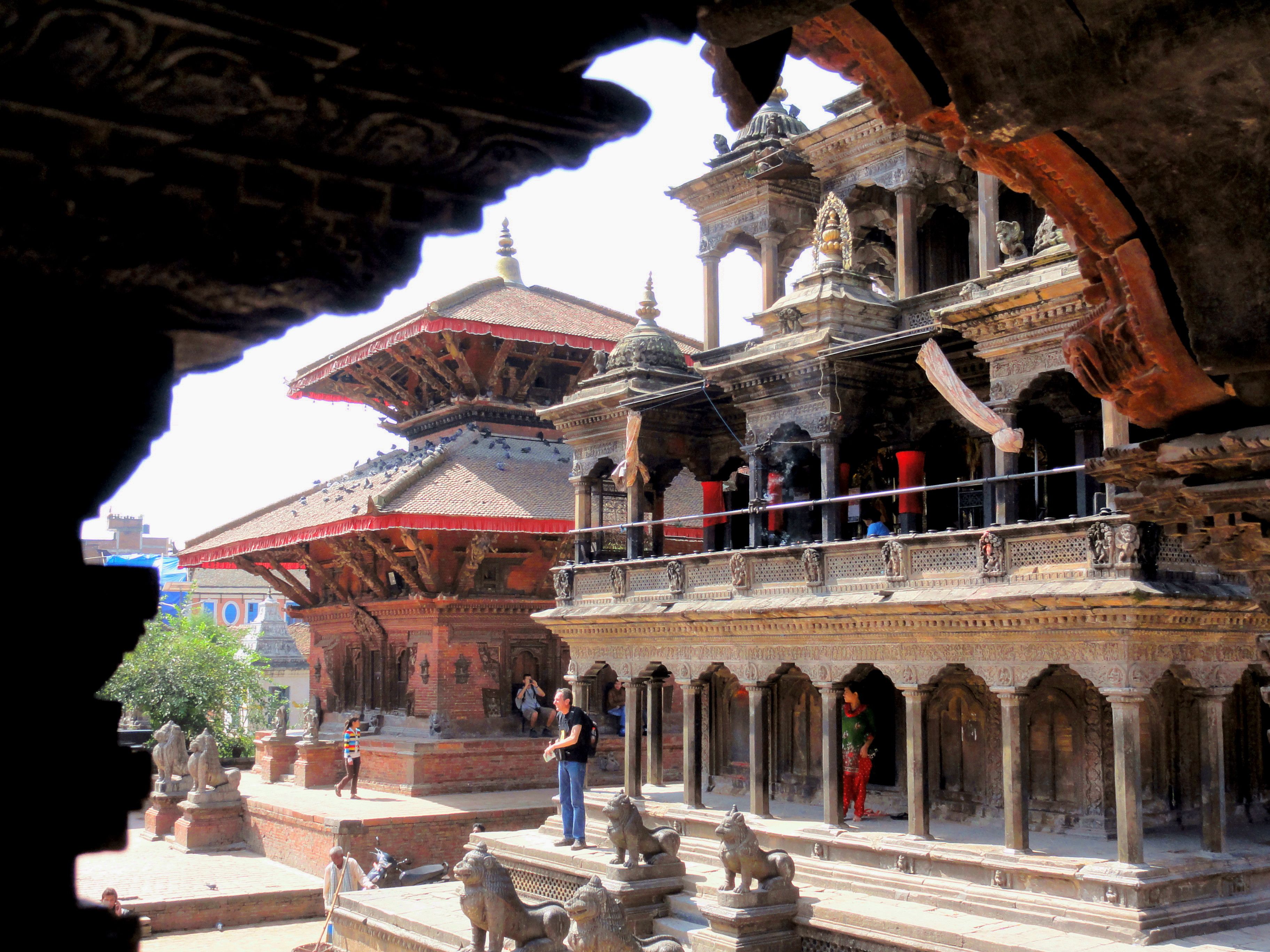 vue du durbar square à kathmandu
